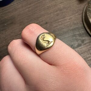 18K Gold Victorian Phoenix / Eagle Signet Ring